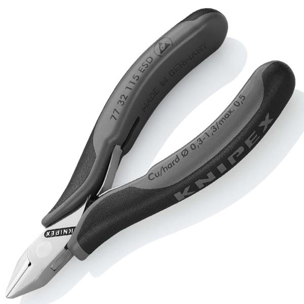 Кусачки боковые ESD Knipex для электроники антистатические 115 мм