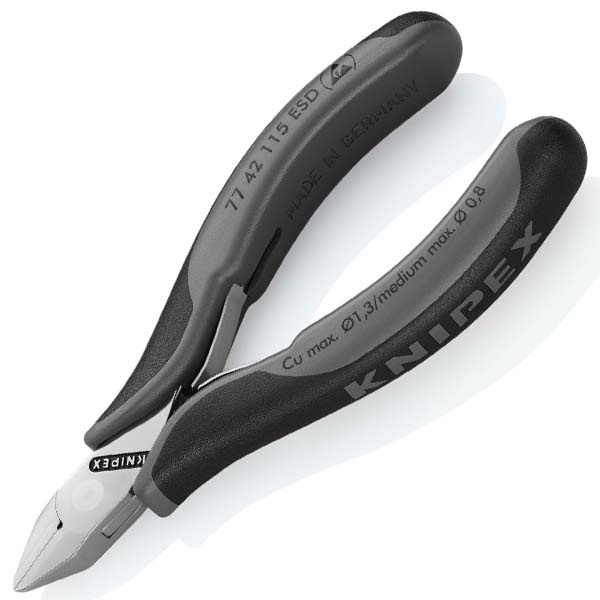 Кусачки боковые ESD Knipex для электроники антистатические 115 мм