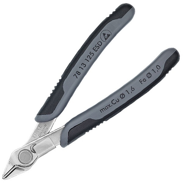Прецизионные кусачки ESD Knipex Electronic Super Knips для электроники антистатические 125мм