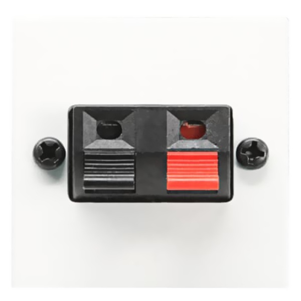 Механизм аудиоразъёма для подключения динамиков черный+красный 2м Zenit альпийский белы (N2257.1 BL)