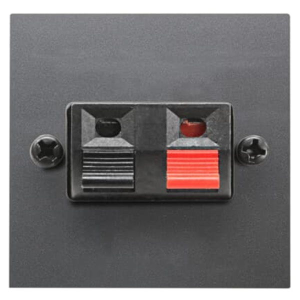 Механизм аудиоразъёма для подключения динамиков черный+красный 2м Zenit антрацит (N2257.1 AN)