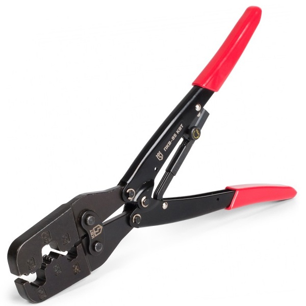 Пресс-клещи КВТ ПКВ-95 Профи (кримпер) для опрессовки втулочных наконечников 50-95 мм2