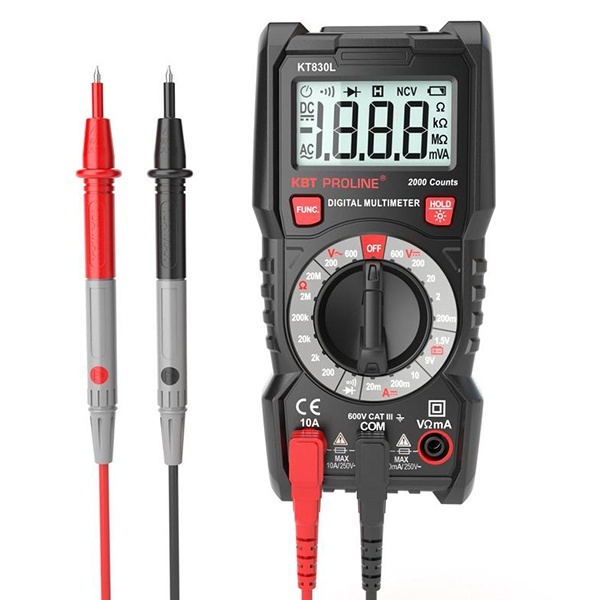 Мультиметр КВТ цифровой KT 830L Proline с основным набором функций и ручной выбор пределов измерений