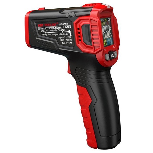 Пирометр КВТ бесконтактный цифровой KT 650B Proline лазерный до 550 градусов с цветным дисплеем