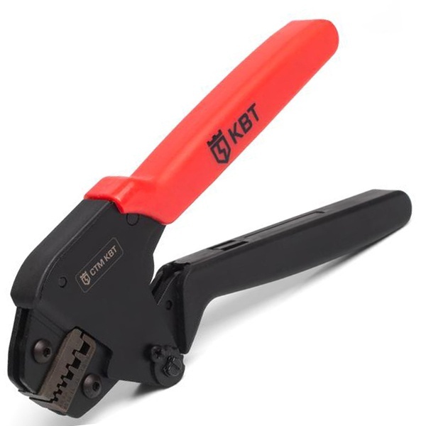 Миниатюрные пресс-клещи КВТ с набором матриц CTM Профи Кримпер для опрессовки наконечников 0,25-6 мм