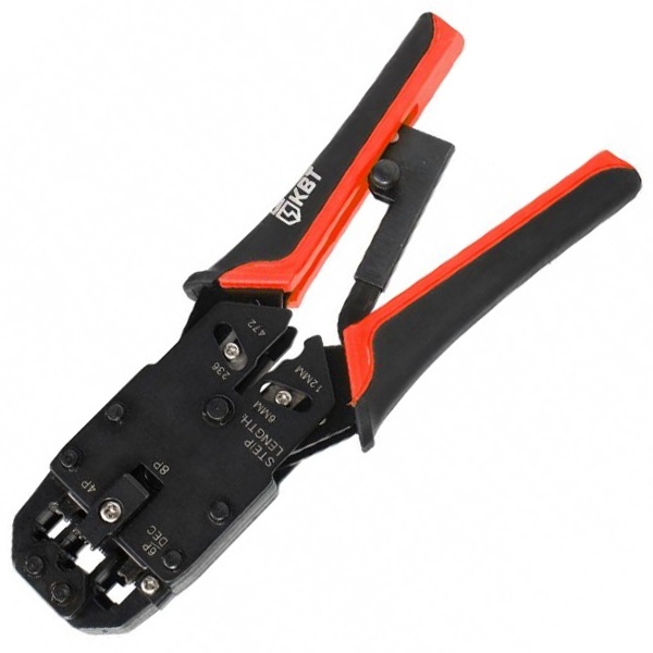Пресс-клещи КВТ для RJ разъемов JT-03 Профи Кримпер RJ-45, RJ-12, RJ-11, RJ-22