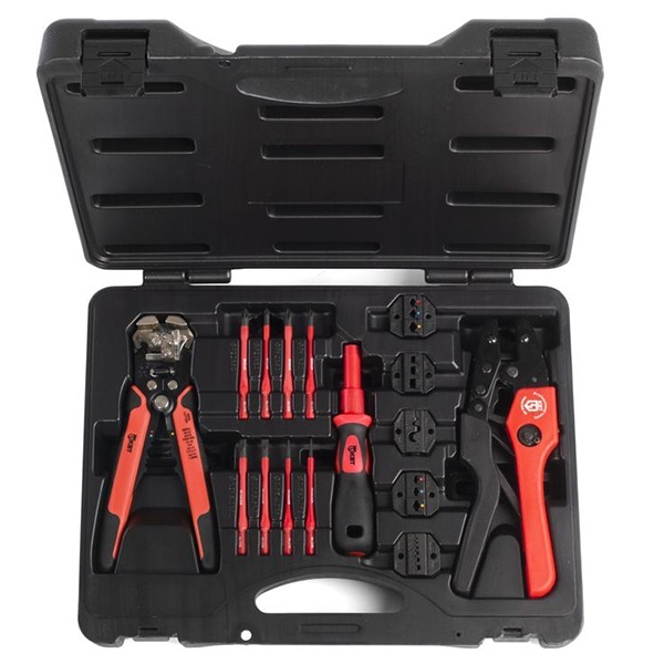 Набор универсальный КВТ UNI Профи для резки, снятия изоляции, опрессовки и монтажа проводов до 10мм