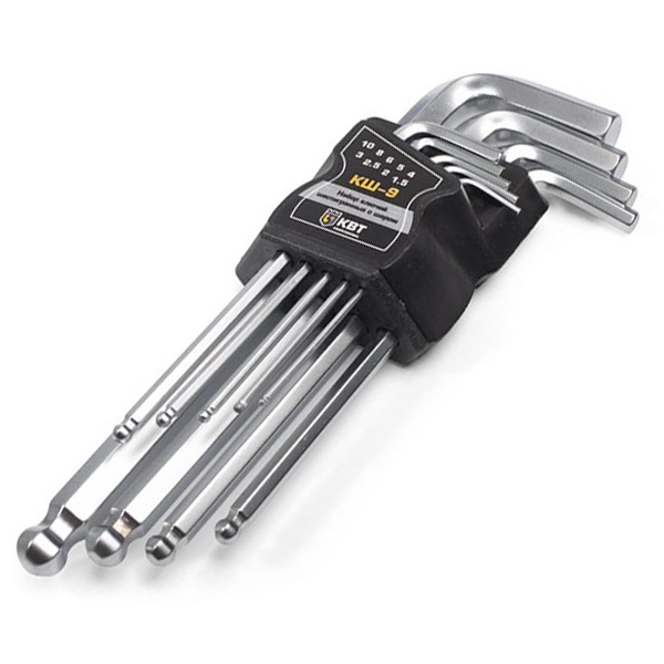 Набор КВТ шестигранных ключей с шаром КШ-9