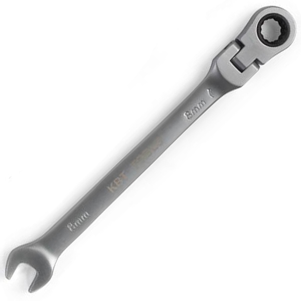 Ключ гаечный комбинированный трещоточный с шарниром серии KBT-PROFESSIONAL 8мм