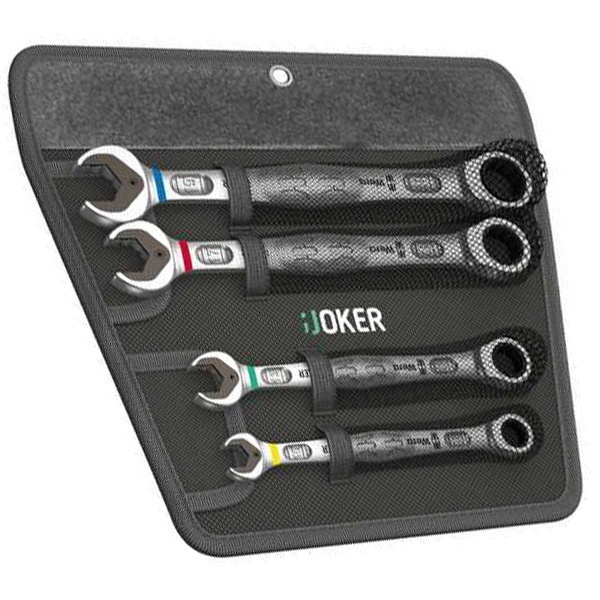 Набор гаечных комбинированных ключей с трещоткой Wera 6000 Joker SB Set 4 предмета