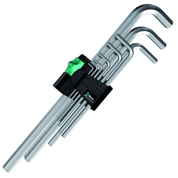 Набор г-образных ключей Wera метрических, хромированных, 9шт 950 L/9 SM N