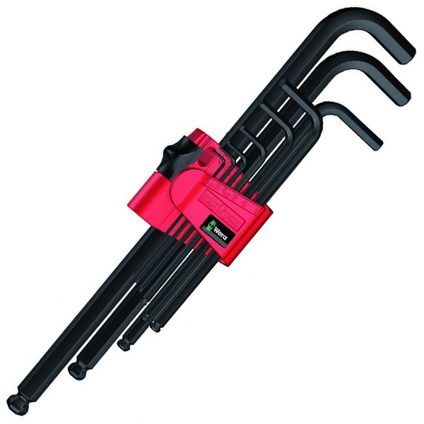 Набор Г-образных ключей Wera метрических, BlackLaser, 9шт 950 PKL/9 BM N