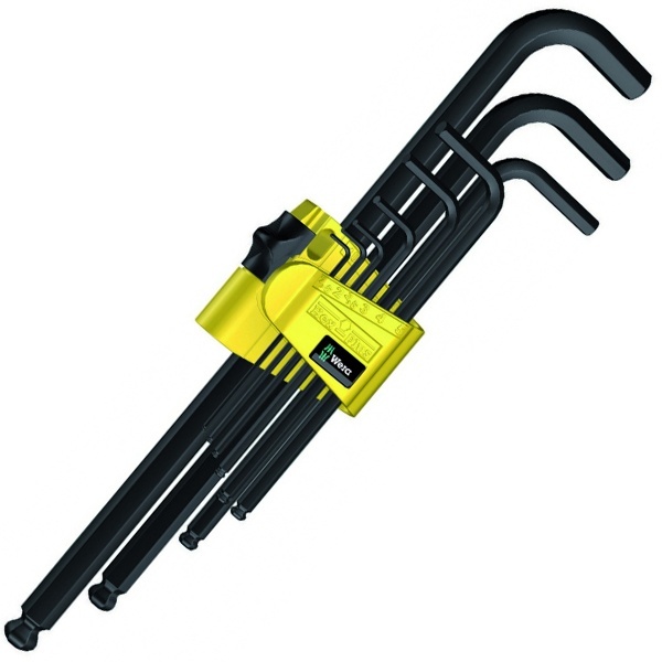 Набор Г-образных ключей Wera дюймовых, BlackLaser, 9шт 950 PKL/9 SZ N