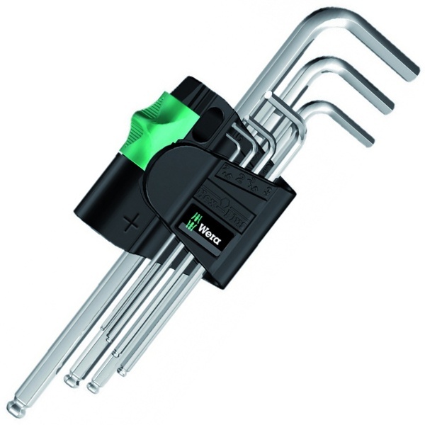 Набор Г-образных ключей Wera метрических, хромированных, 7шт 950 PKL/7 SM N