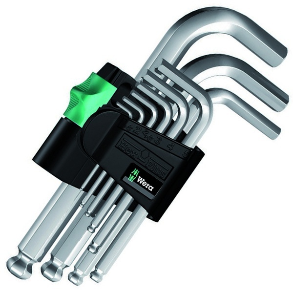 Набор Г-образных ключей Wera метрических, хромированных, 9шт, 950 PKS/9 SM N