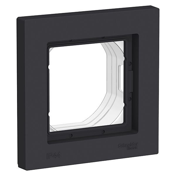 Рамка SE AtlasDesign Aqua 1 пост IP44, карбон