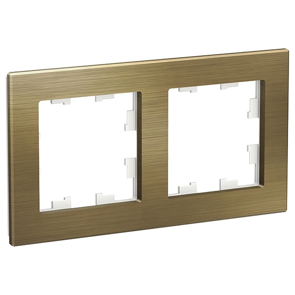 Рамка SE AtlasDesign Nature 2 поста, металл латунь