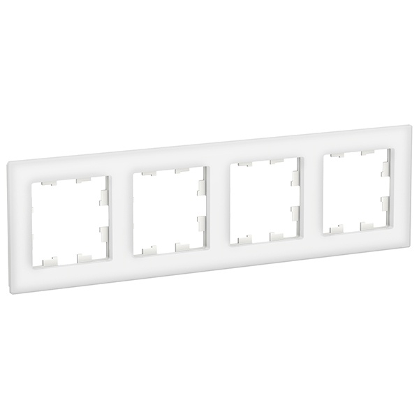 Рамка SE AtlasDesign Nature 4 поста, оргстекло белый