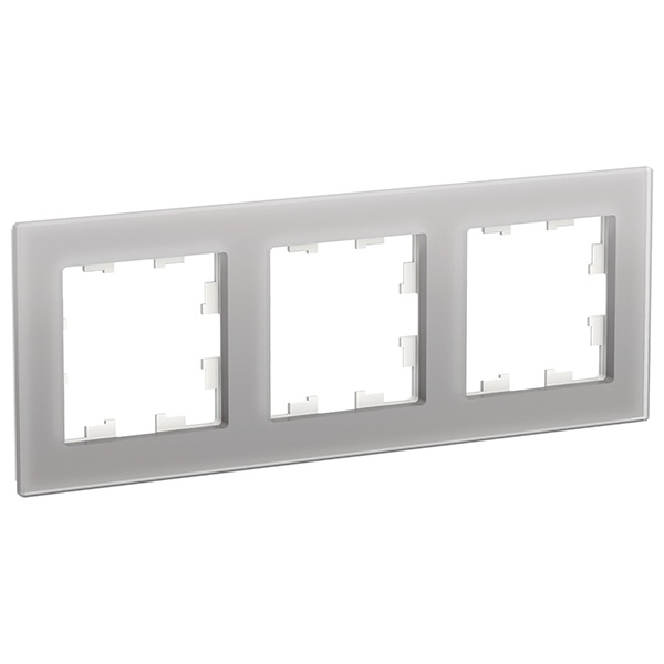 Рамка SE AtlasDesign Nature 3 поста, оргстекло алюминий