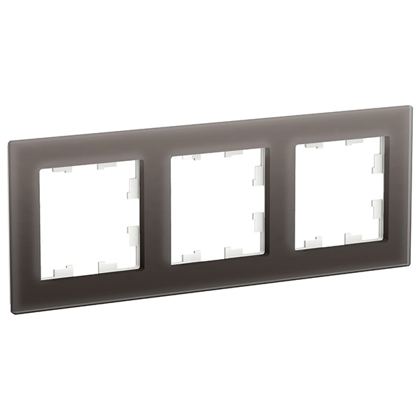 Рамка SE AtlasDesign Nature 3 поста, оргстекло мокко