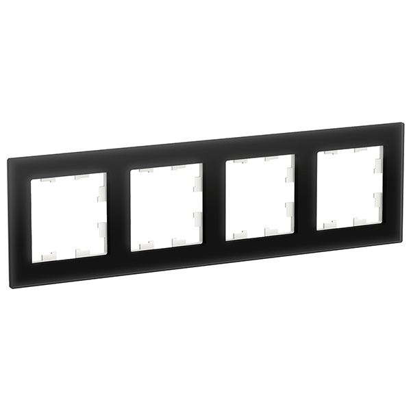 Рамка SE AtlasDesign Nature 4 поста, оргстекло черный