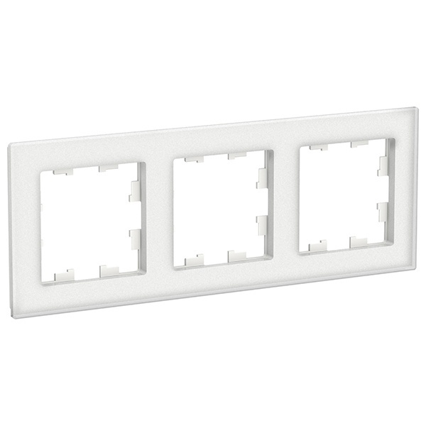 Рамка SE AtlasDesign Nature 3 поста, матовое оргстекло белый