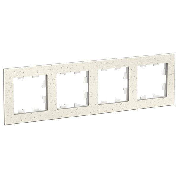 Рамка SE AtlasDesign Nature 4 поста, мрамор крем рояль