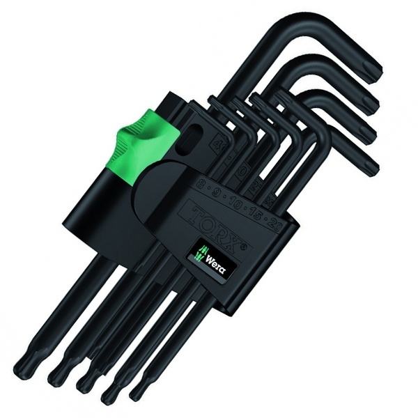 Набор Г-образных ключей Wera BlackLaser, 9шт, 967 PKL/9 TORX