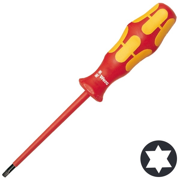 Изолированная отвертка Wera звездочка TORX TX5 x 80mm Kraftform Plus 167 i VDE 1000V
