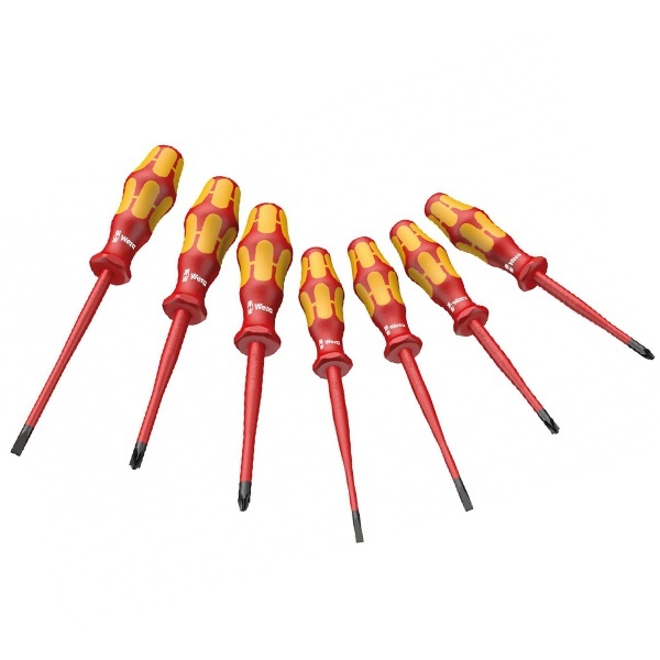 Набор диэлектрических отверток Wera 7 штук Kraftform Plus Серия 100 VDE 160 iSS/7 1000V