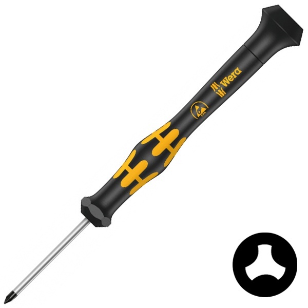 Отвертка трехлучевая Wera Microstix 2,5 mm x 40 mm антистатическая ESD для электроники Micro 1572