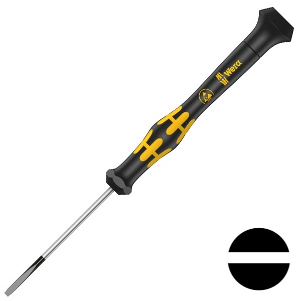 Отвертка шлицевая Wera 0.80 x 4.0 x 80mm антистатическая ESD для электроники Kraftform Micro 1578 A