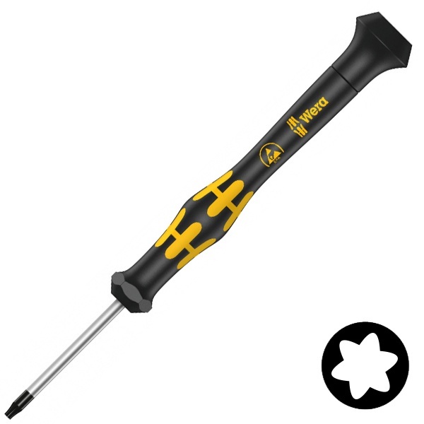 Отвертка звездочка Wera TORX TX 5 x 40mm антистатическая ESD для электроники Kraftform Micro 1567