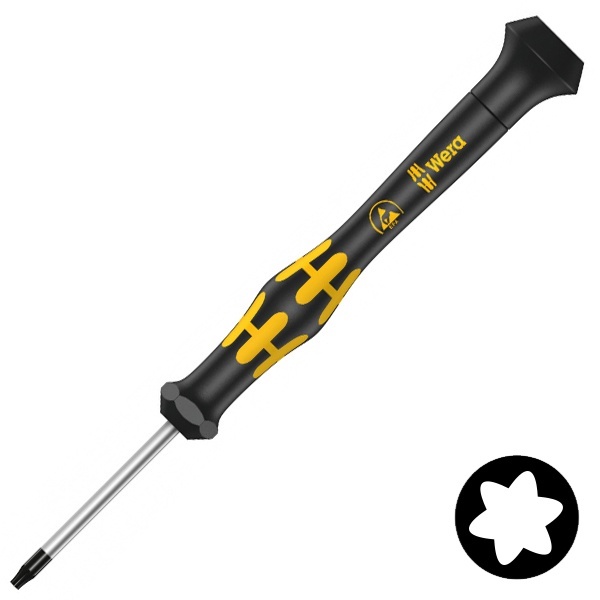 Отвертка звездочка Wera TORX TX 6 x 40mm антистатическая ESD для электроники Kraftform Micro 1567