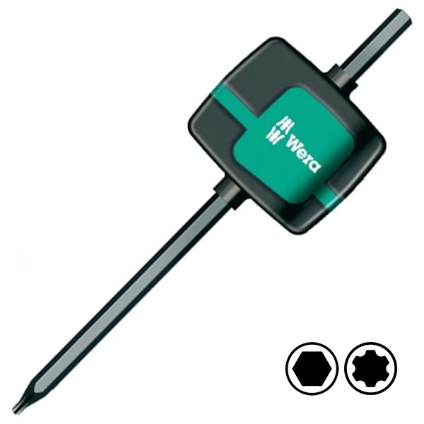 Флажковая отвертка-ключ Wera комбинированная звездочка 15 IP шестигранник 3.5mm 1267 B TORX PLUS