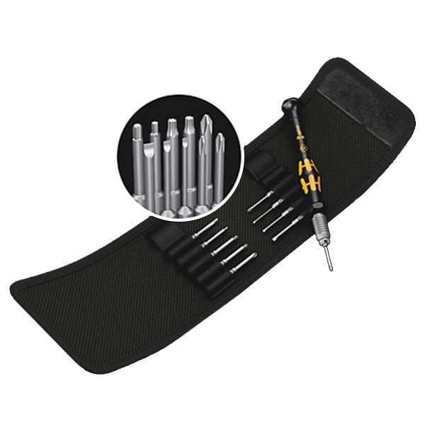 Ручка-битодержатель Wera набор бит с хвостовиком 4мм, Kraftform Kompakt Micro 11 ESD 1, 11 элементов