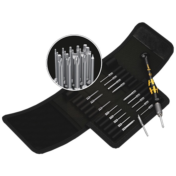 Ручка-битодержатель Wera набор бит с хвостовиком 4мм, Kraftform Kompakt Micro 20 ESD 1, 20 элементов