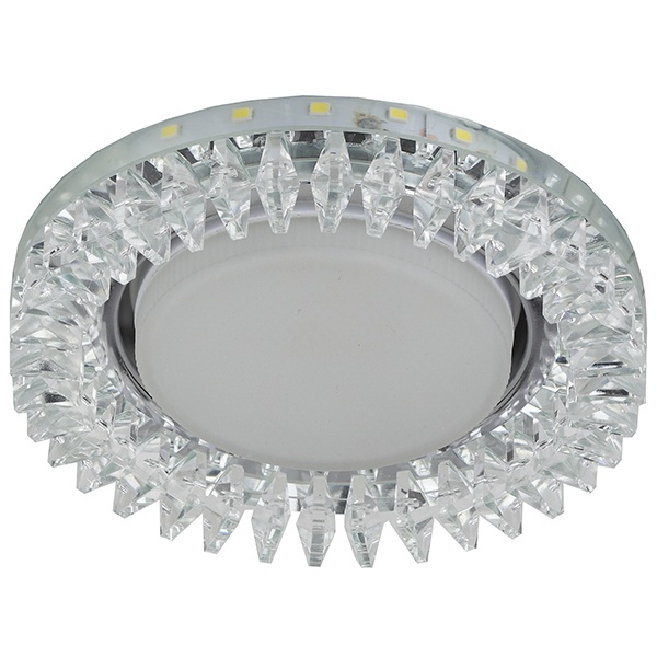 Декоративный светильник ЭРА DK LD20 SL/WH GX53 со светодиодной подсветкой, прозрачный