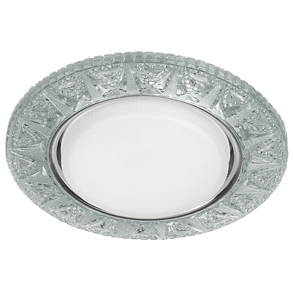 Декоративный светильник ЭРА DK LD22 SL/WH GX53 со светодиодной подсветкой, прозрачный