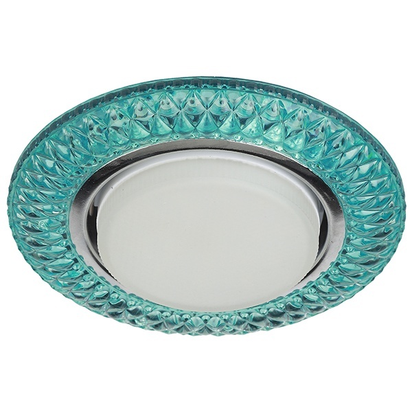 Декоративный светильник ЭРА DK LD23 BL2/WH GX53 со светодиодной подсветкой, бирюзовый