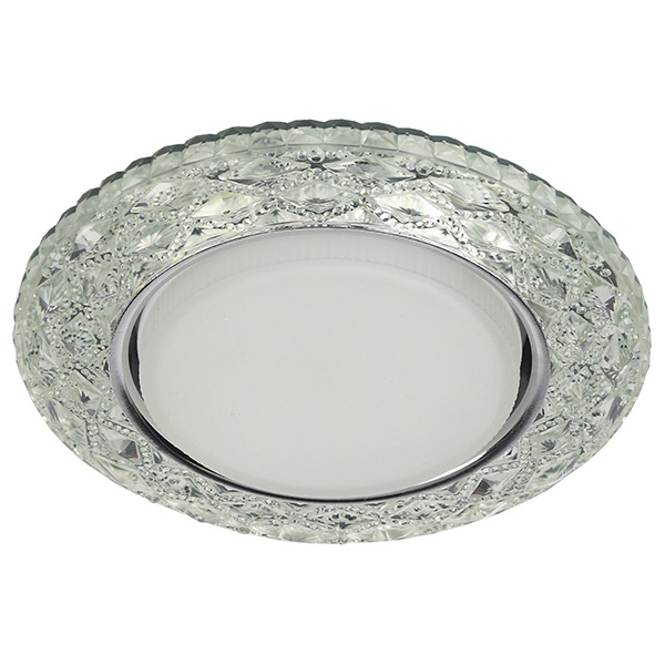 Декоративный светильник ЭРА DK LD24 SL/WH GX53 со светодиодной подсветкой, прозрачный