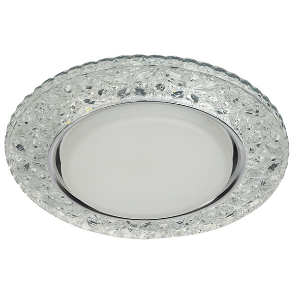 Декоративный светильник ЭРА DK LD25 SL/WH GX53 со светодиодной подсветкой, прозрачный