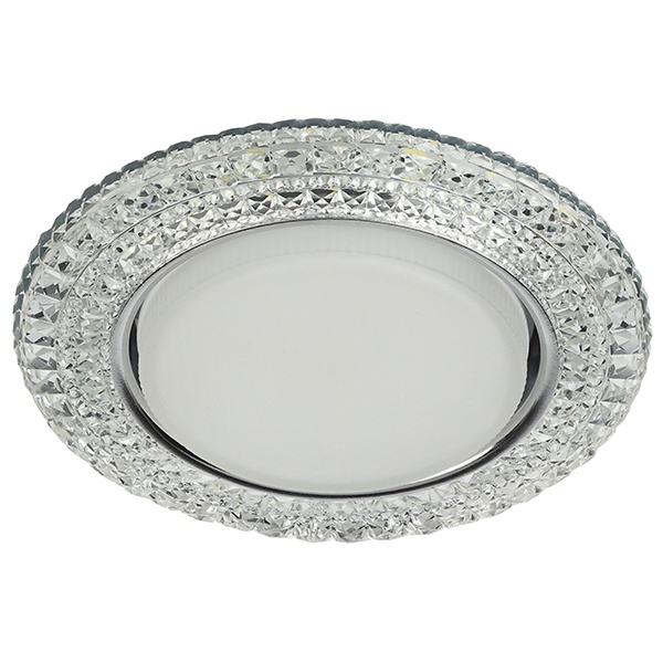 Декоративный светильник ЭРА DK LD26 SL/WH GX53 со светодиодной подсветкой, прозрачный