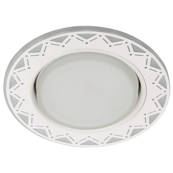 Декоративный светильник ЭРА DK LD27 WH/WH GX53 со светодиодной подсветкой, белый/белый