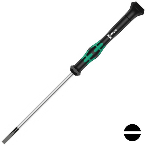 Отвертка Wera плоская шлицевая 0.40 x 2.0 x 100mm для электроники Kraftform Micro 2035 SL
