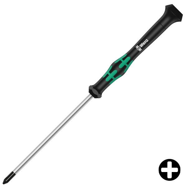 Отвертка Wera крестовая PH 0 x 60mm для электроники  Kraftform Micro 2050 PH