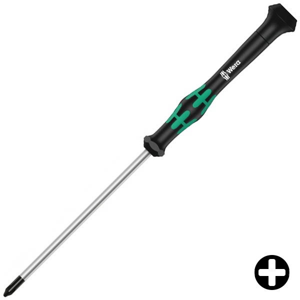 Отвертка Wera крестовая PH 1 x 80mm для электроники  Kraftform Micro 2050 PH