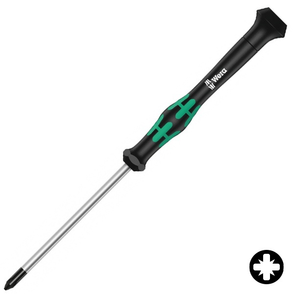 Отвертка Wera крестовая PZ 1 x 80mm для электроники  Kraftform Micro 2055 PZ