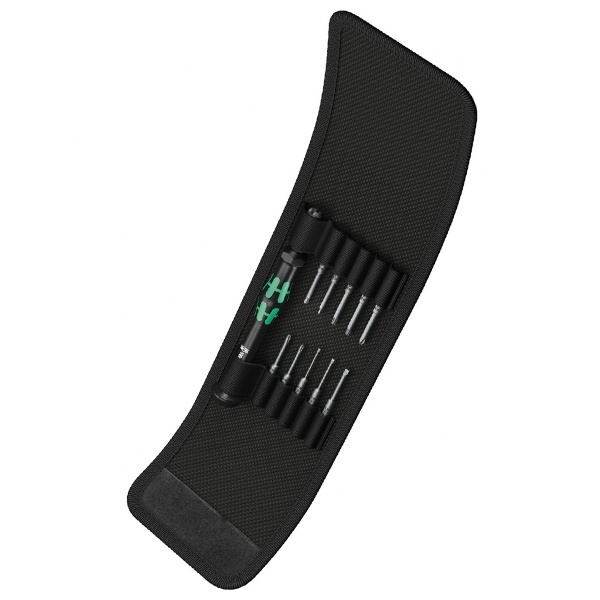 Ручка битодержатель набор насадок (10) Wera для прецизионных работ в футляре Kraftform Kompakt Micro