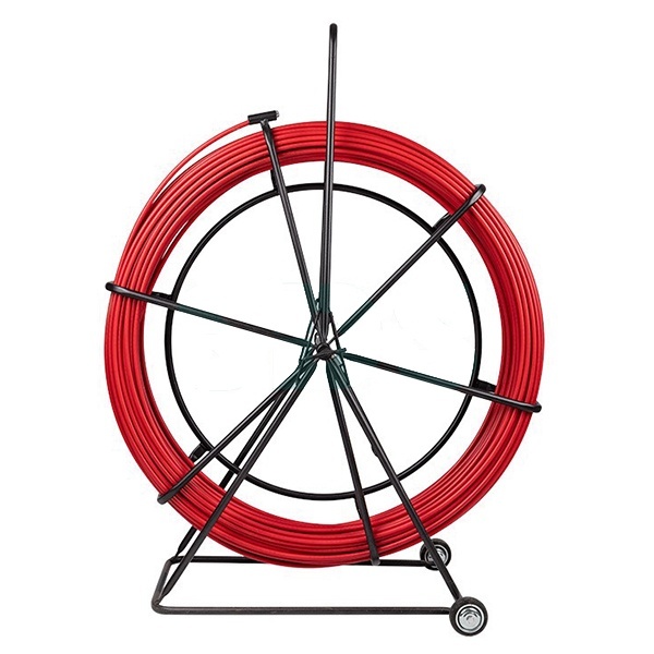 Протяжка кабельная стеклопруток Rexant d11,0мм 150м на стальном барабане-тележке